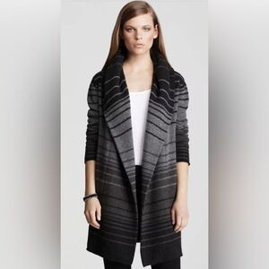 Vince Sophia Open Hooded Striped Cardigan